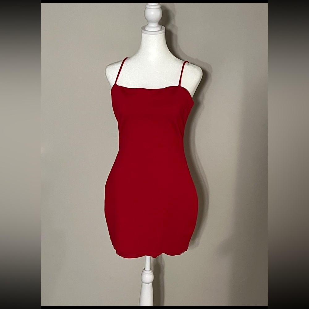 Lulu’s Red Spaghetti Strap Mini Dress
